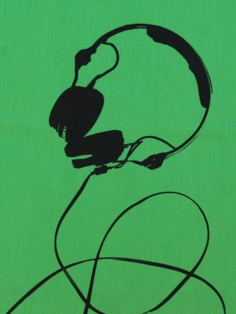 Beutel "Kopfhörer", grün