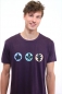 Preview: Herrenshirt mit vierfarbigem Blätter-Aufdruck