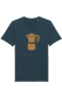 Preview: T-Shirt Coffee-Motiv, graublau