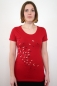Preview: rotes Shirt mit Vogelschwarm