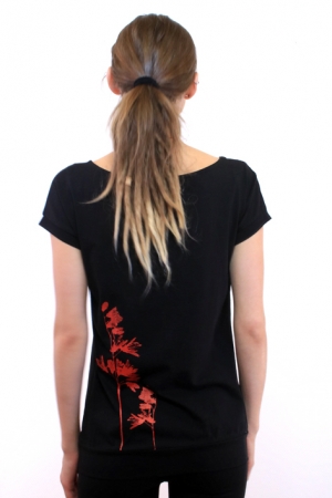 Preview: Rotes florales Motiv hinten