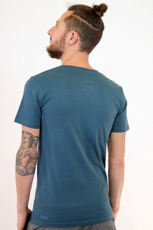 Rückseite petrolfarbenes T-Shirt