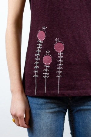 Detail von Lillis Blume Damenshirt
