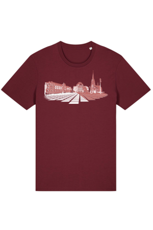 schwarzes Unisexshirt mit dem Opernplatz als Aufdruck