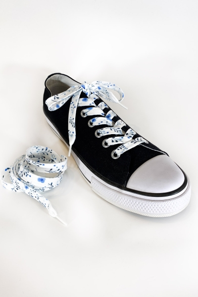 Schuh und einzelner Schnürsenkel