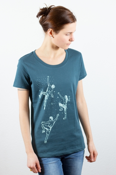 Damenshirt mit Boulder-Motiv von vorn