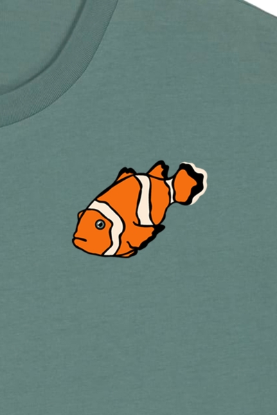 DTF-Druck Clownfisch Nahaufnahme