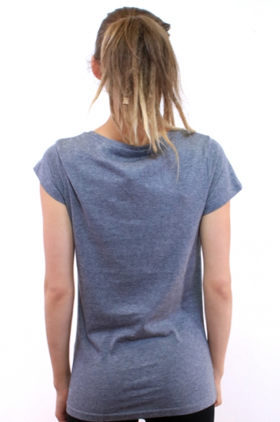 Rückenansicht graues Fahrradshirt