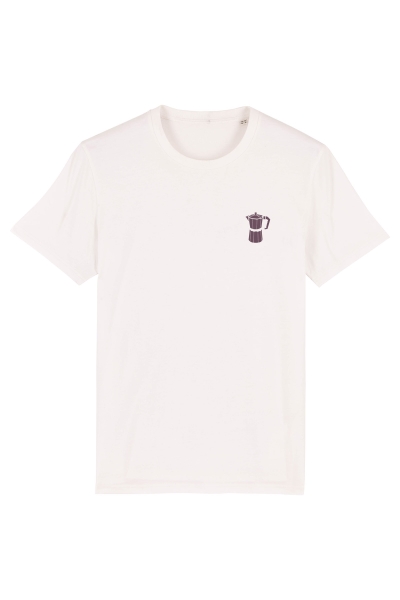 T-Shirt Coffee-Motiv, off-white