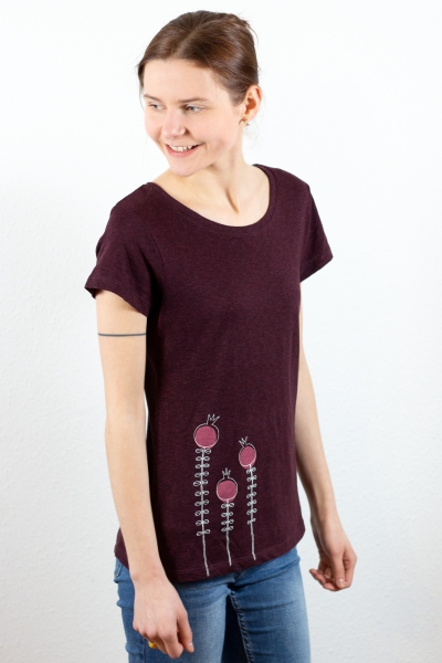 Lillis Blume Damenshirt von der Seite