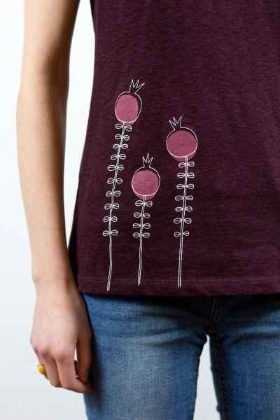 Detail von Lillis Blume Damenshirt