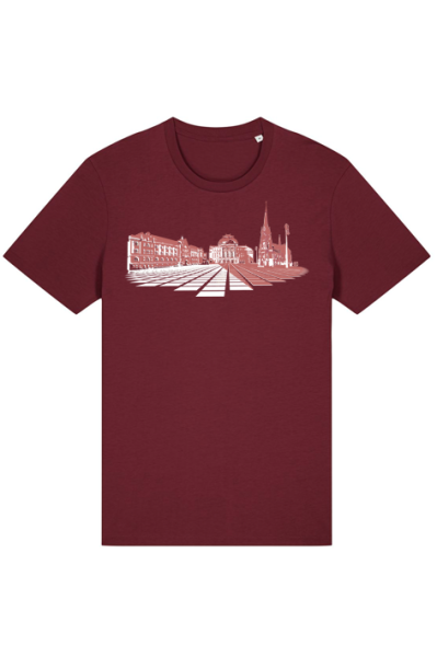 schwarzes Unisexshirt mit dem Opernplatz als Aufdruck