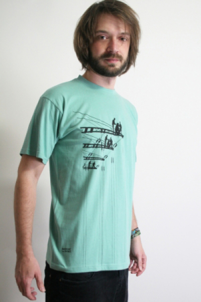 T-Shirt "Starkstrom", mint, FairWear