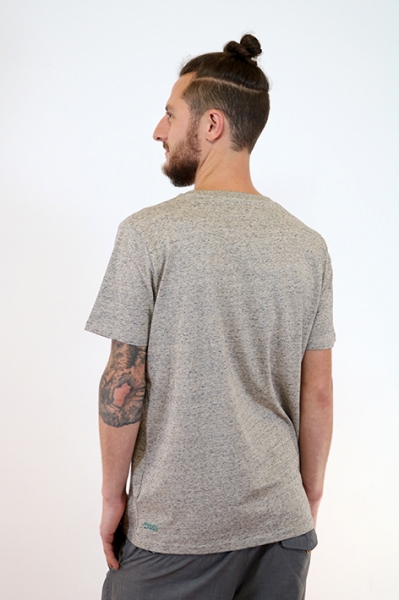 Weltscheibe T-Shirt in sandgrau meliert, Herren