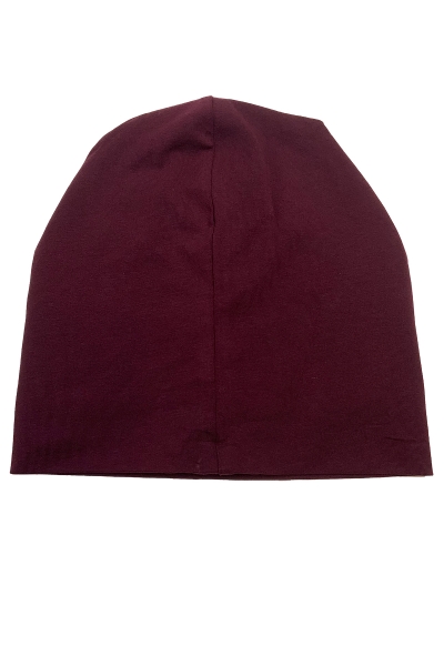 Beanie mit Schallplatte, bordeaux